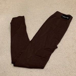 ✅ Aura Via Coffee Brown Tights OS